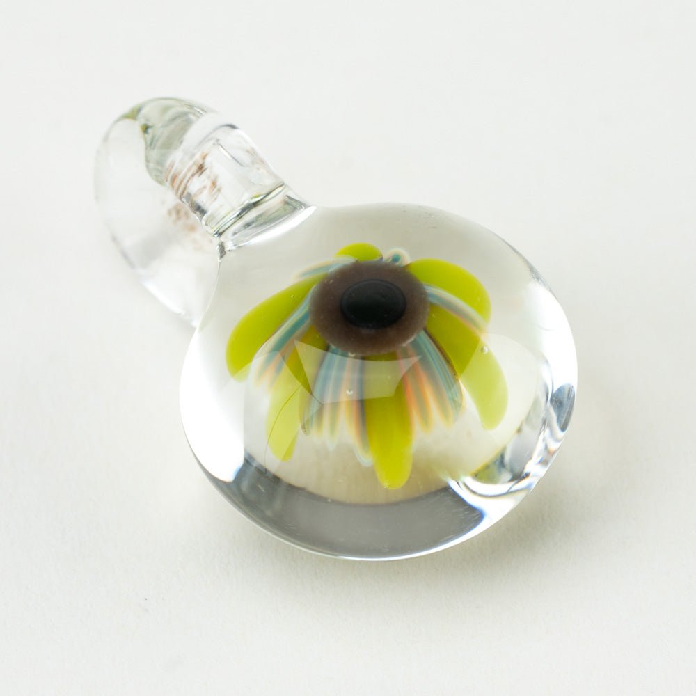 126 Glass Coral Lime Implosion Pendant - Empire Smokes