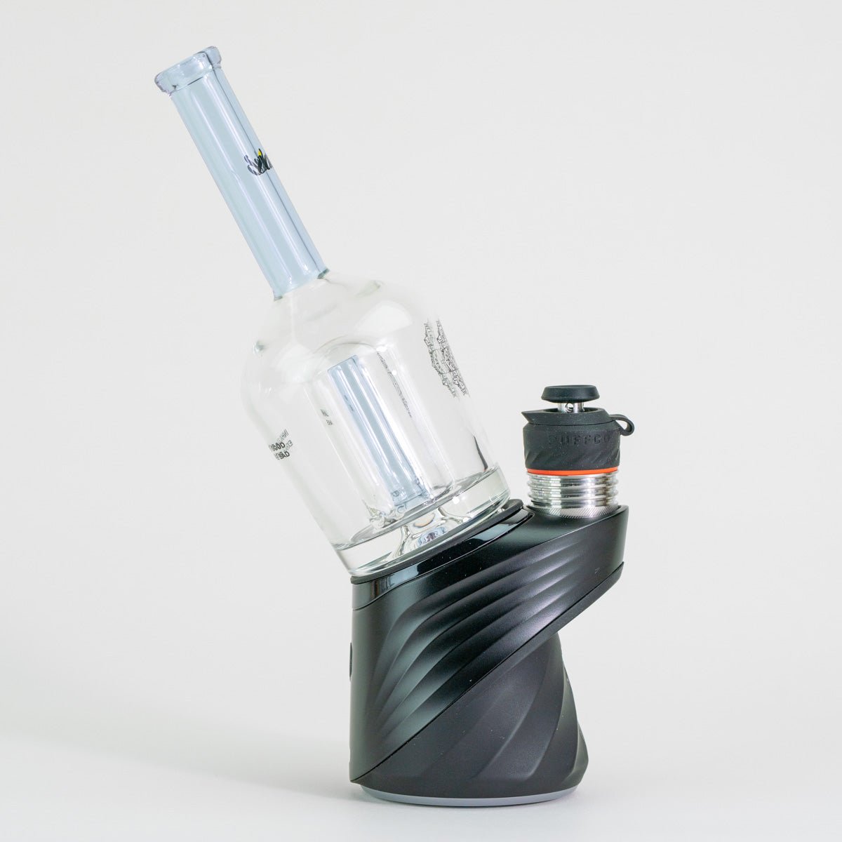 Glass Puffco attachment on white background
