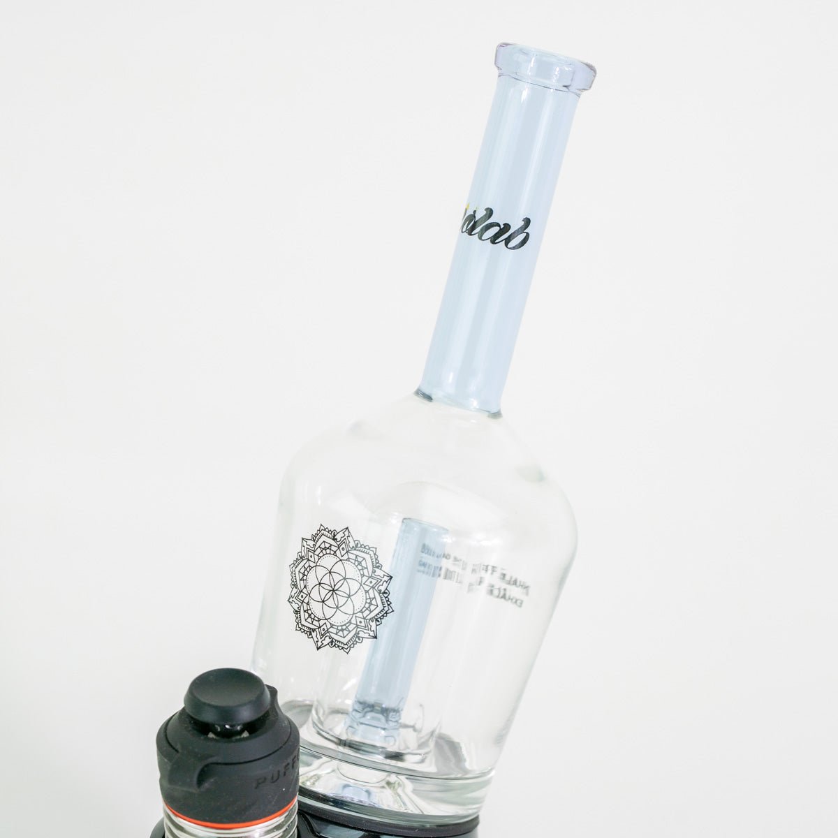 Glass attachment on Puffco Peak Pro attachment with floral design