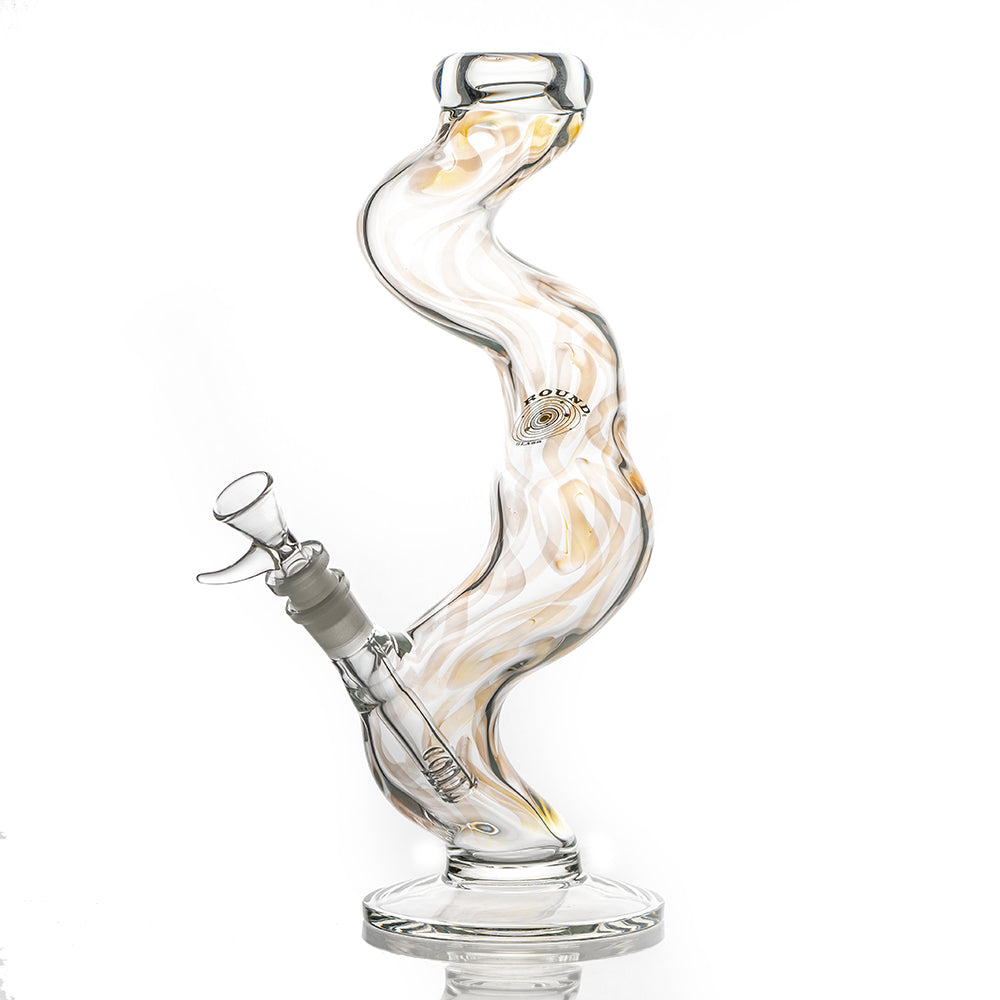 Fume Distortion Straight Tube Water Pipe Round Glass