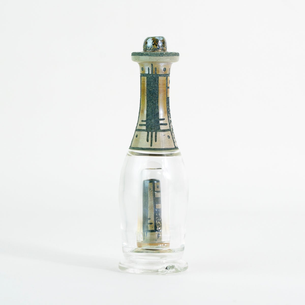 Clear green glass peak attachment