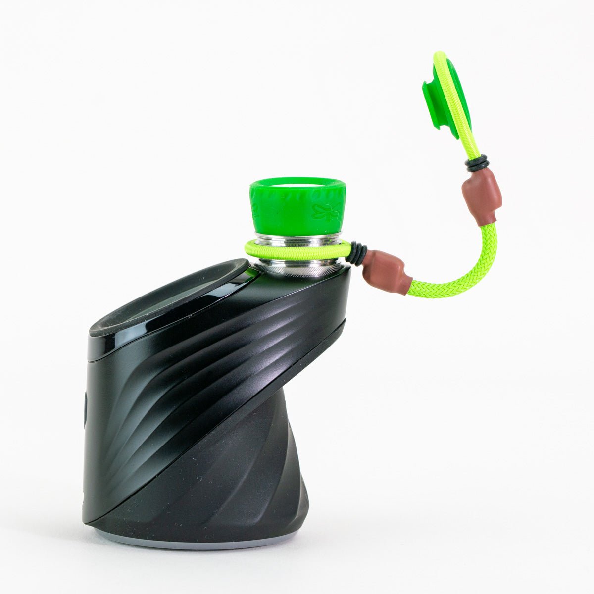 Puffco device with opened Tuff Tether attachment on top