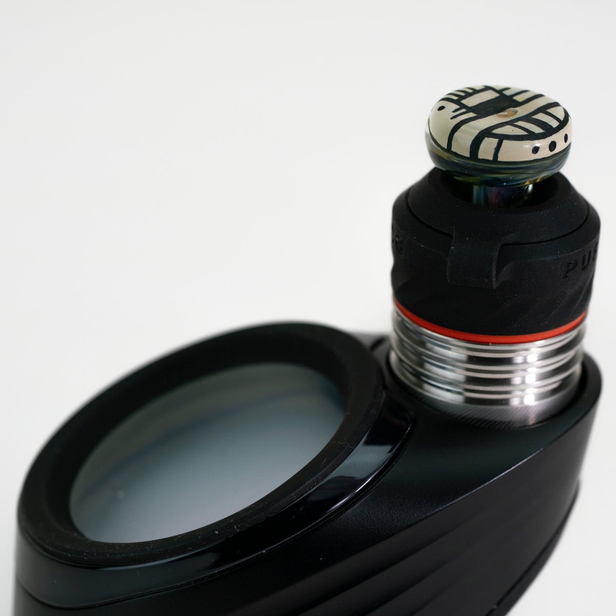 Engraved joystick in puffco product on white background