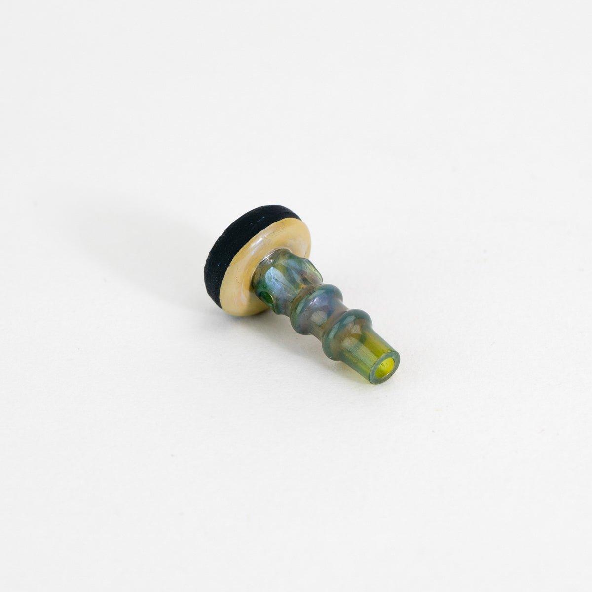 Glass engraved joystick accessory on white background