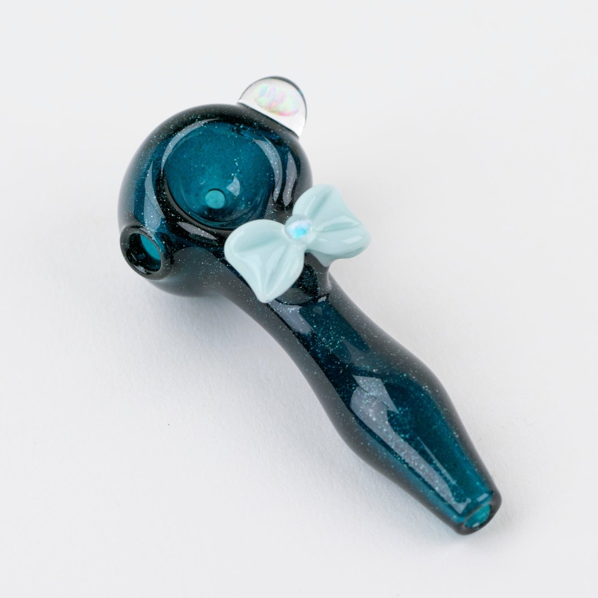 Anthea Glass Baby Stardust Bow Mini Spoon Pipe - Empire Smokes