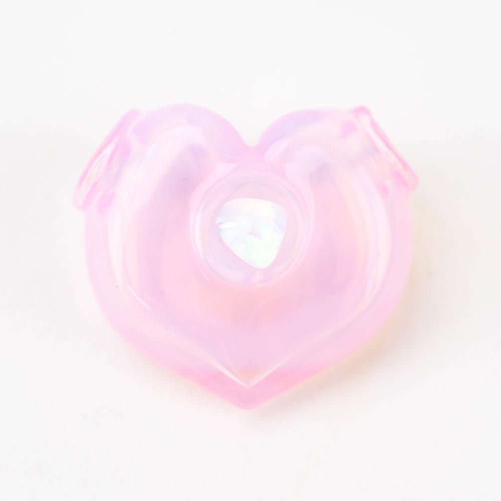 Anthea Glass Opal Heart Pendant - Empire Smokes