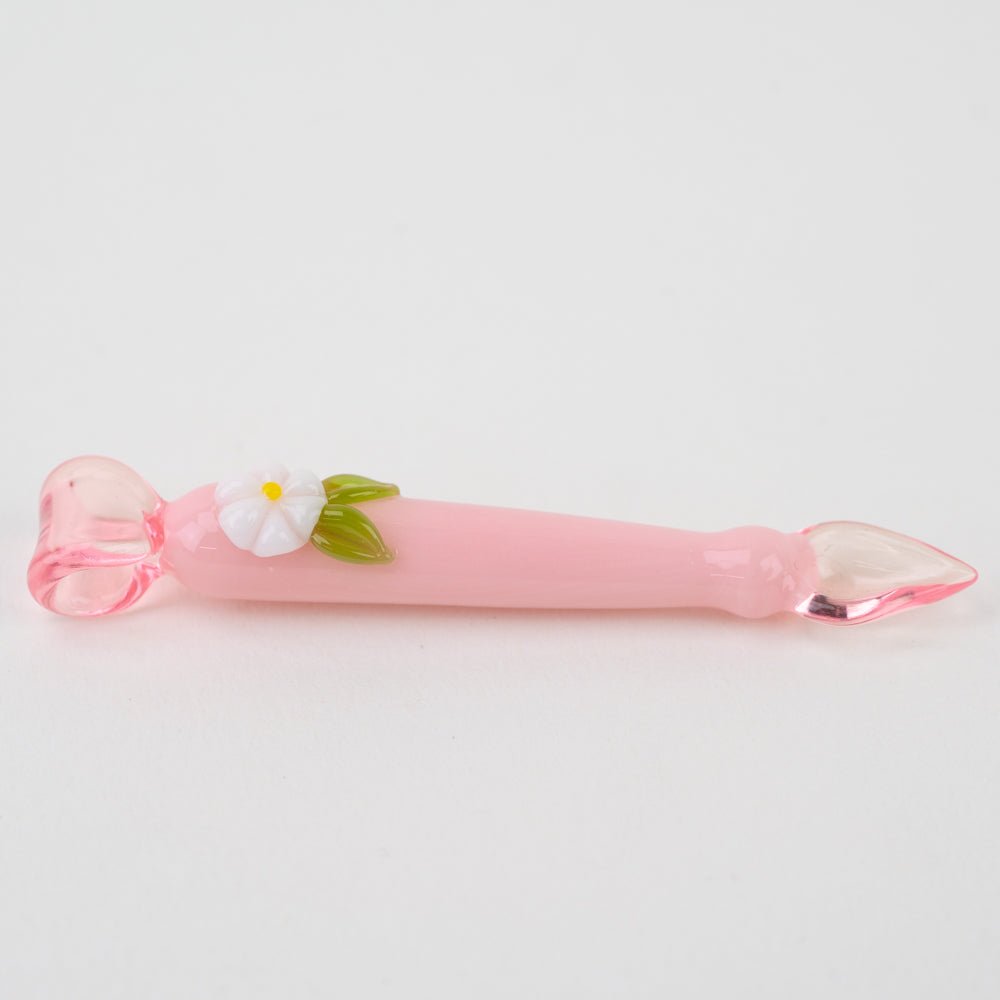 Anthea Glass Pink Flower CFL Dabber Pendant - Empire Smokes