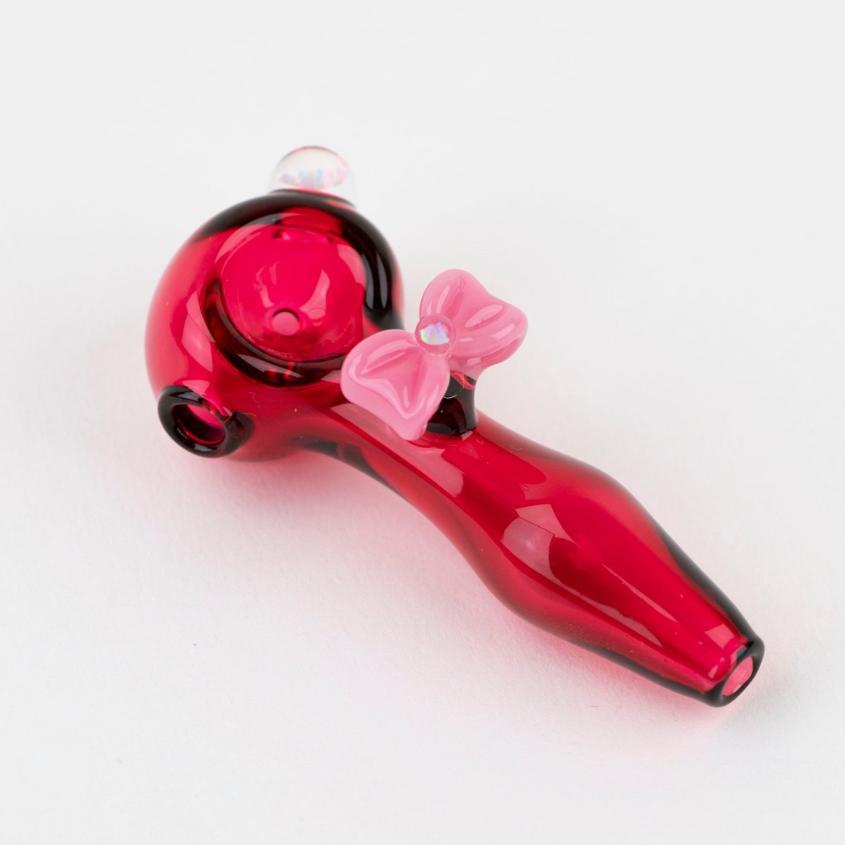 Anthea Glass Rosy Bow Mini Spoon Pipe - Empire Smokes