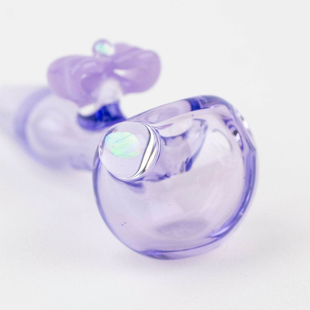 Anthea Glass Violet Charm Bow Mini Spoon Pipe - Empire Smokes