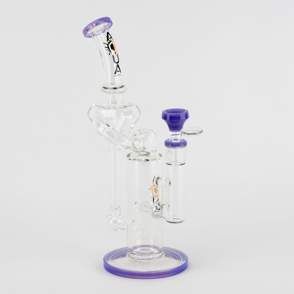 Aqua Works Glass 11" Inline Recycler - Empire Smokes