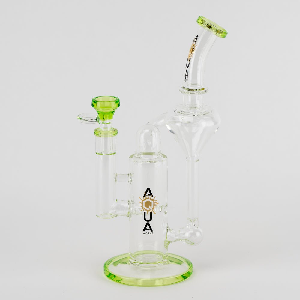 Aqua Works Glass 11" Inline Recycler - Empire Smokes