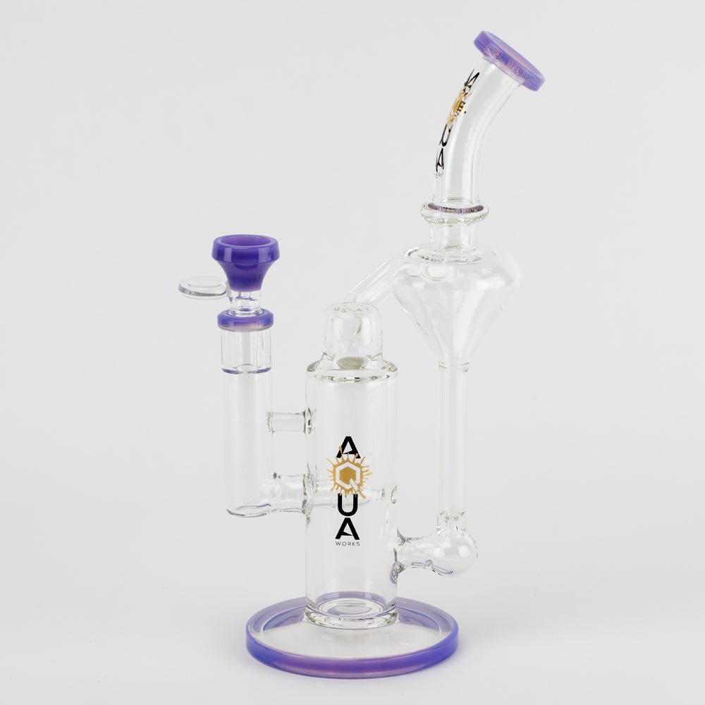 Aqua Works Glass 11" Inline Recycler - Empire Smokes