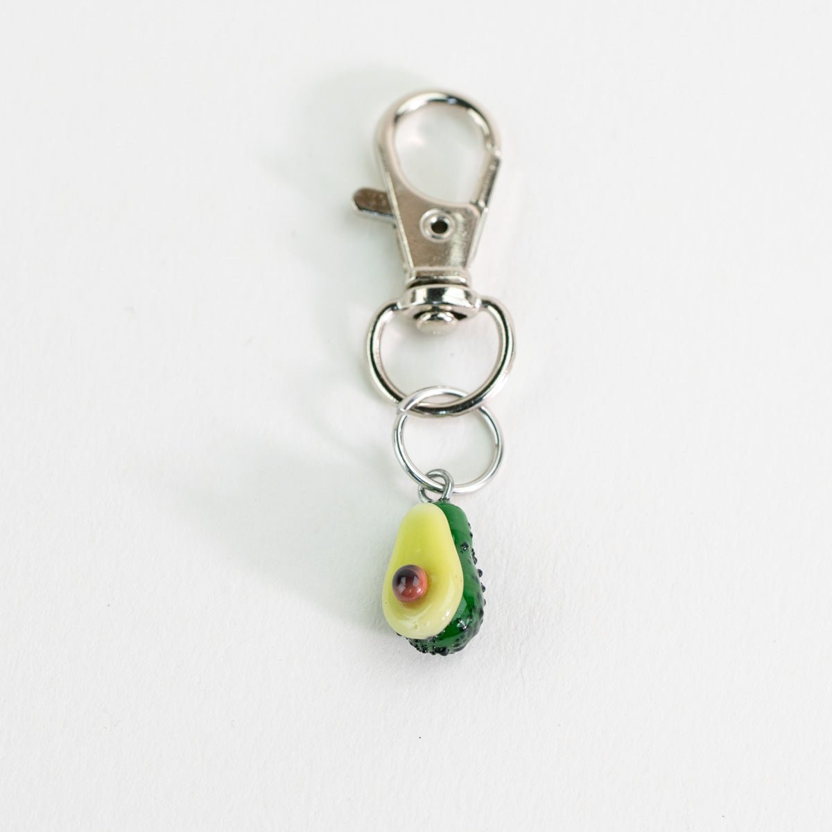 Avocado glass Puffco charm by Mmmelty with colorful food-inspired design