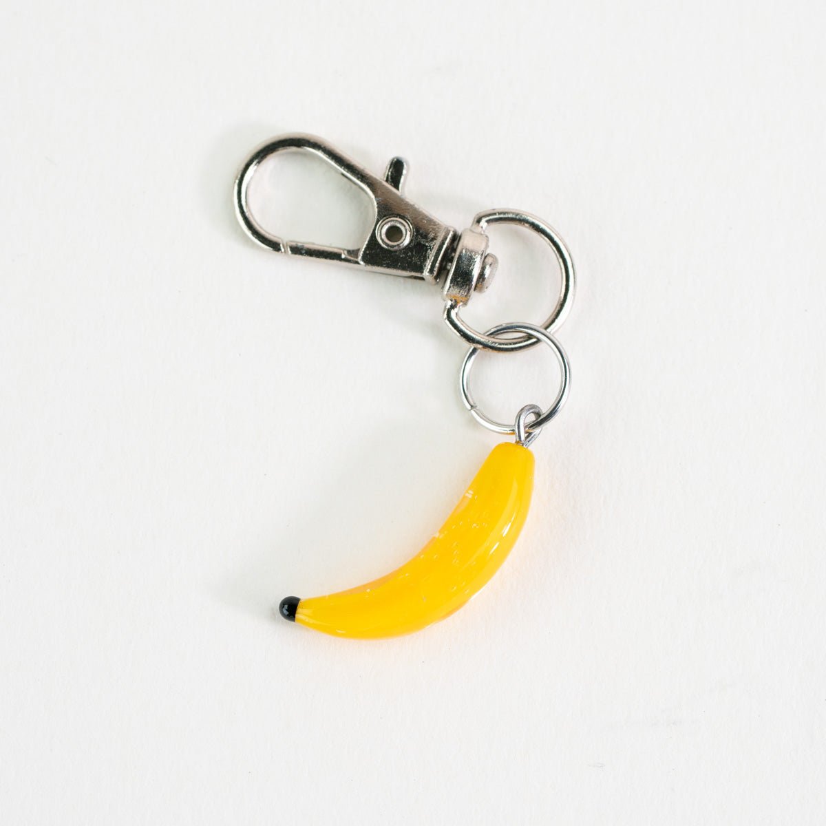 Banana glass charm for Puffco devices on white background
