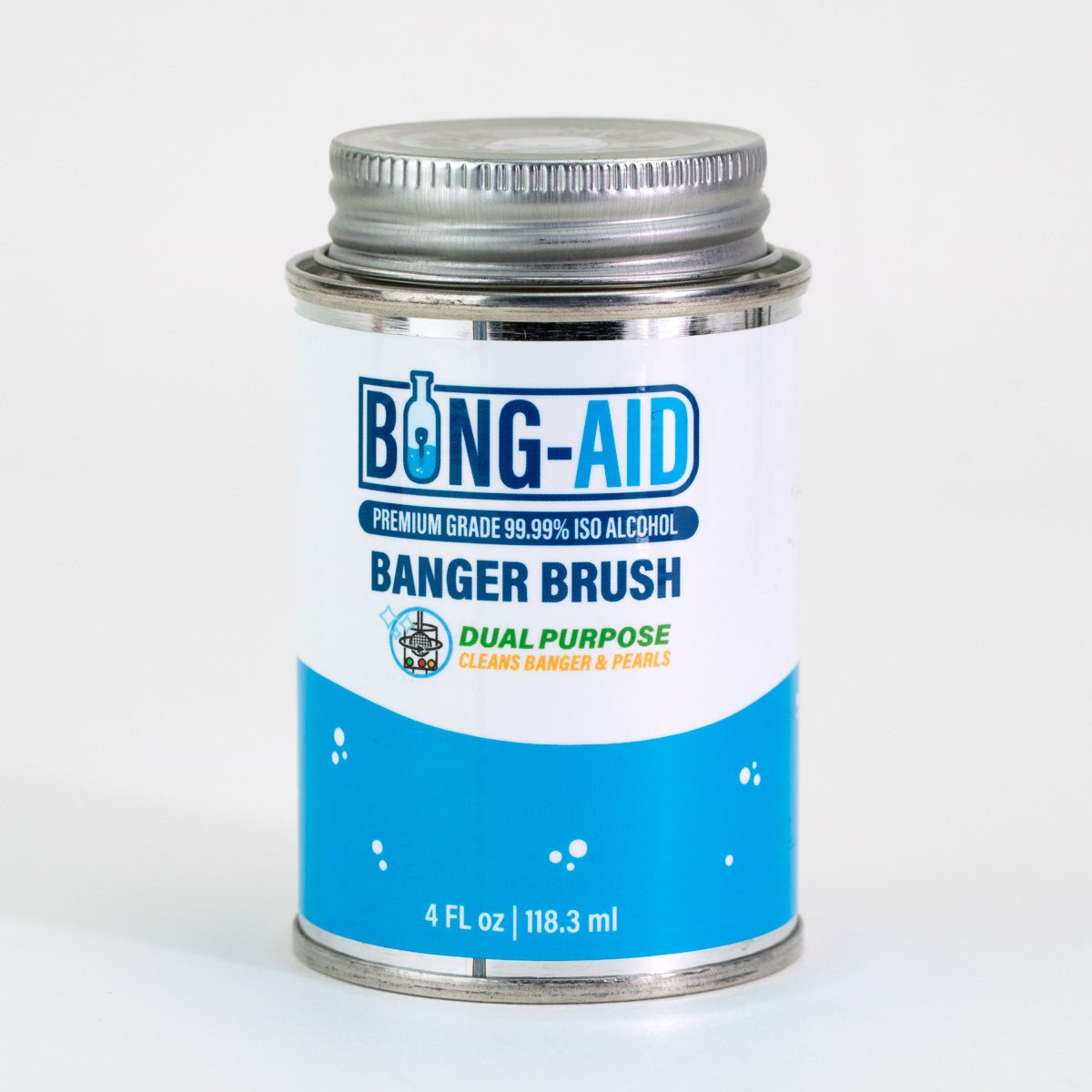 Resealable metal can of Bong Aid ISO cleaning alcohol