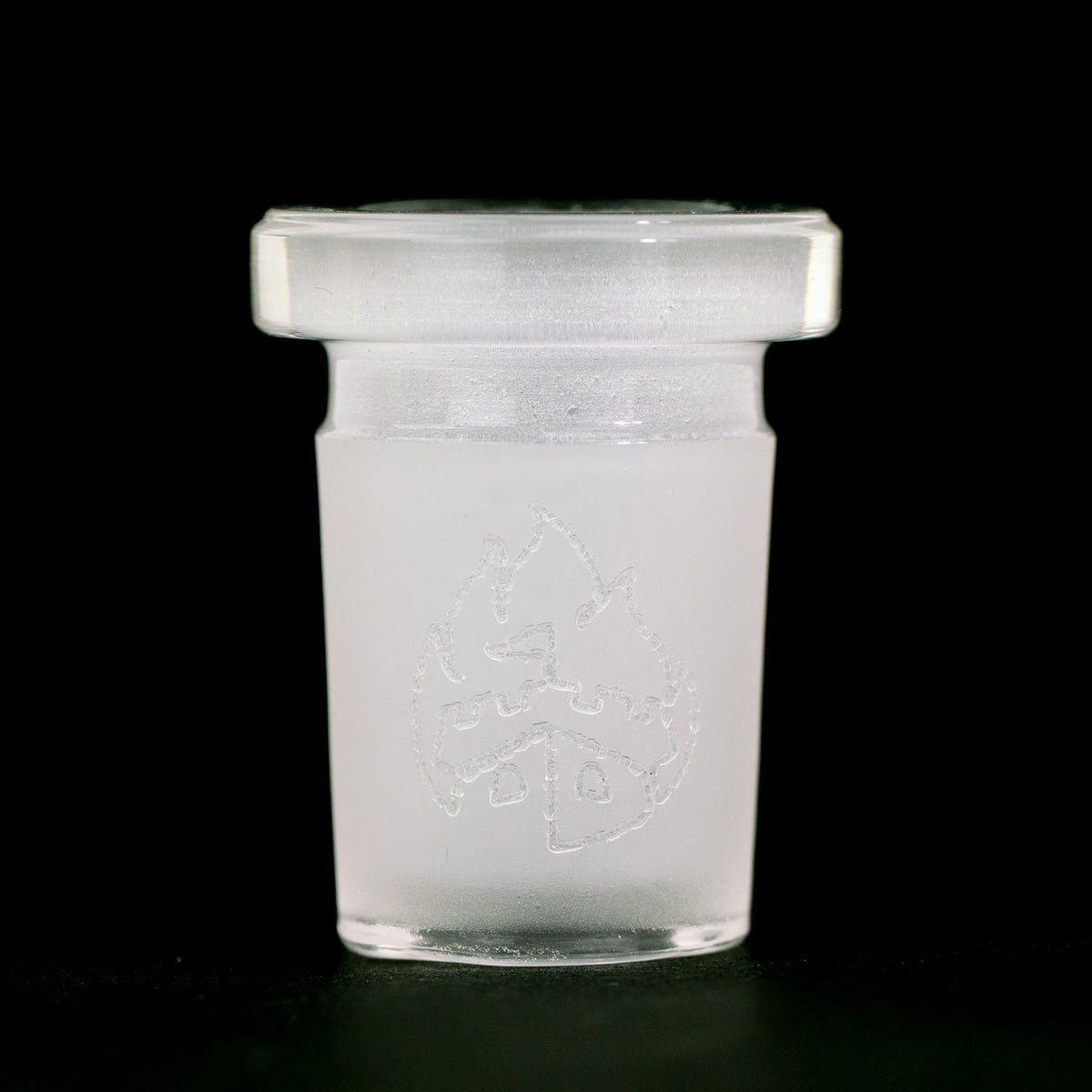 Borosilicate glass adapter for joint size reduction