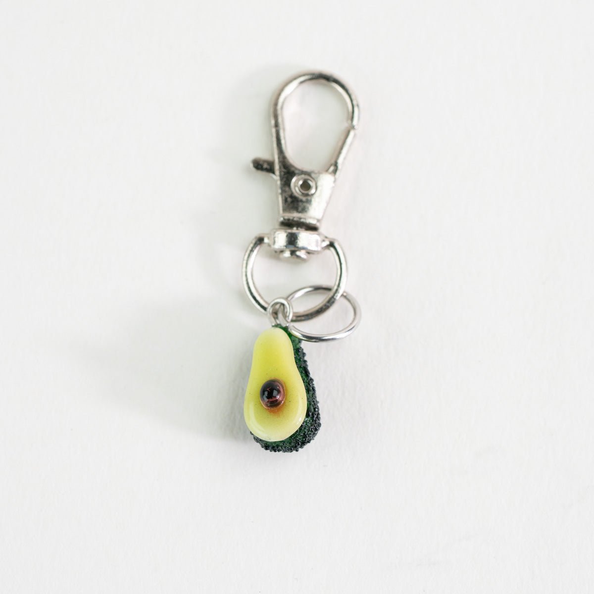 Cute avocado Puffco charm with handmade glass art styling
