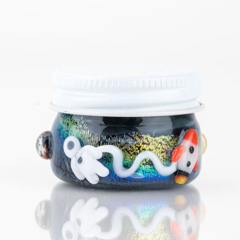 Empire Glassworks Across the Universe Terp Jar with astronaut and rocket ship details