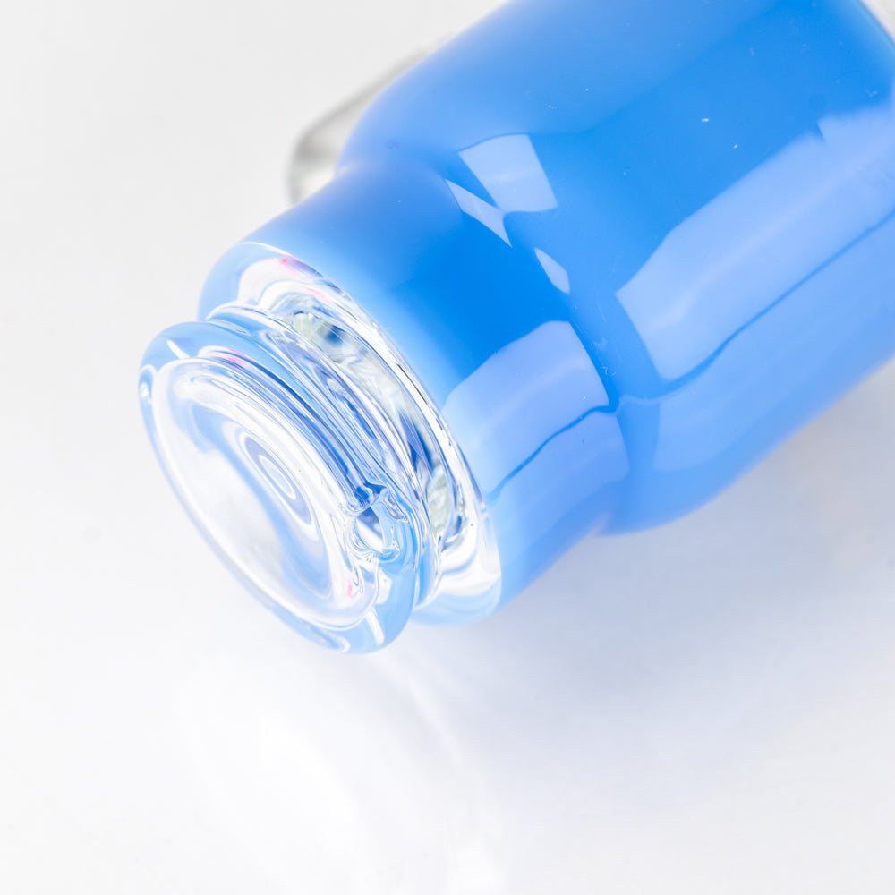 Empire Glassworks Blue Tumbler Bottle Puffco Peak Glass Attachment