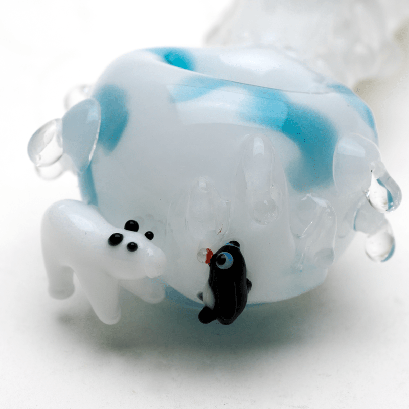 Empire Glassworks Icy Penguins Mini Spoon - Empire Smokes