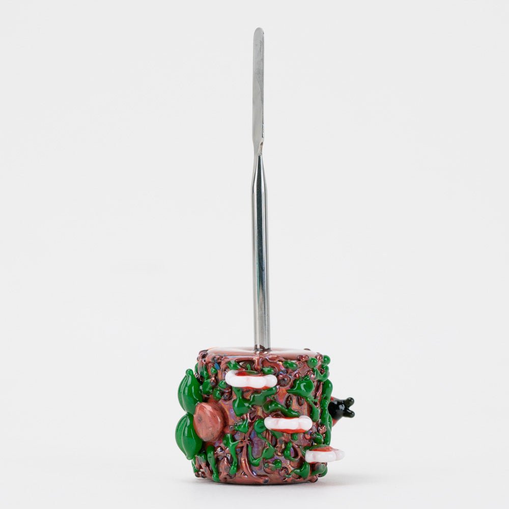 Empire Glassworks insect themed dab tool with sculpted glass base and slim metal tip