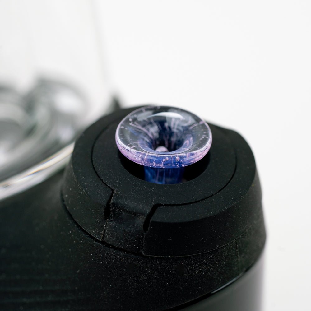Empire Glassworks Puffco joystick cap in the Pink Slyme colorway