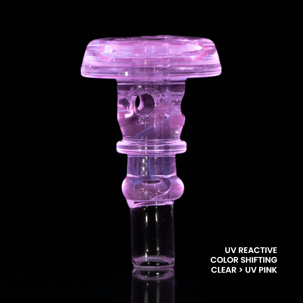 Empire Glassworks PuffCo Peak Pro 3D XL Chamber Glass Joystick Cap - UV Pink