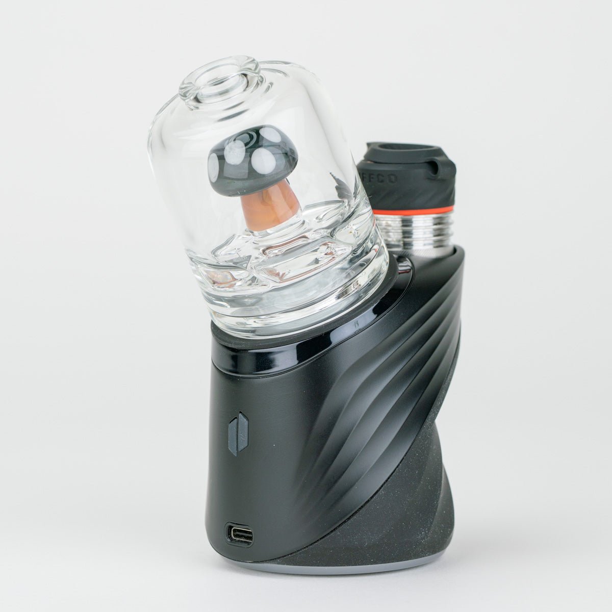 Handmade Blue Mushroom Puffco Peak attachment by Empire Glassworks