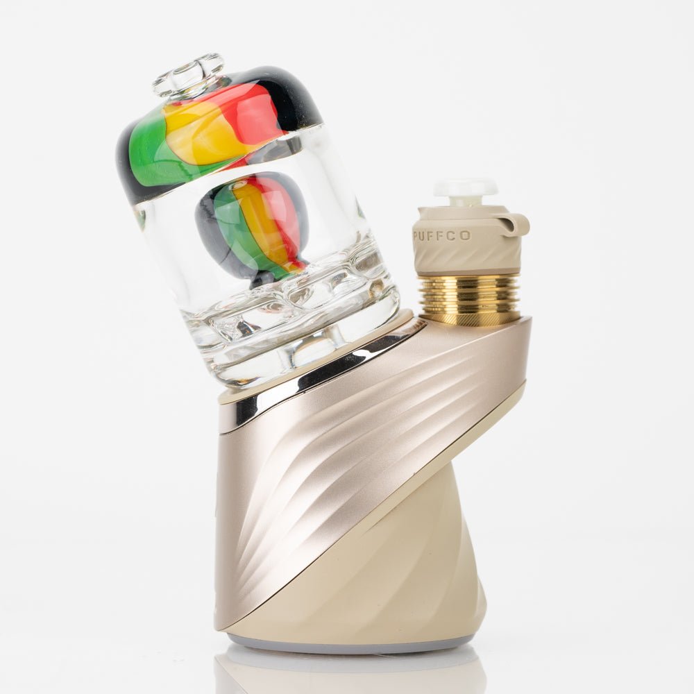Empire Glassworks Puffco Peak/Peak Pro Dry Top Attachment - Rasta Swirl