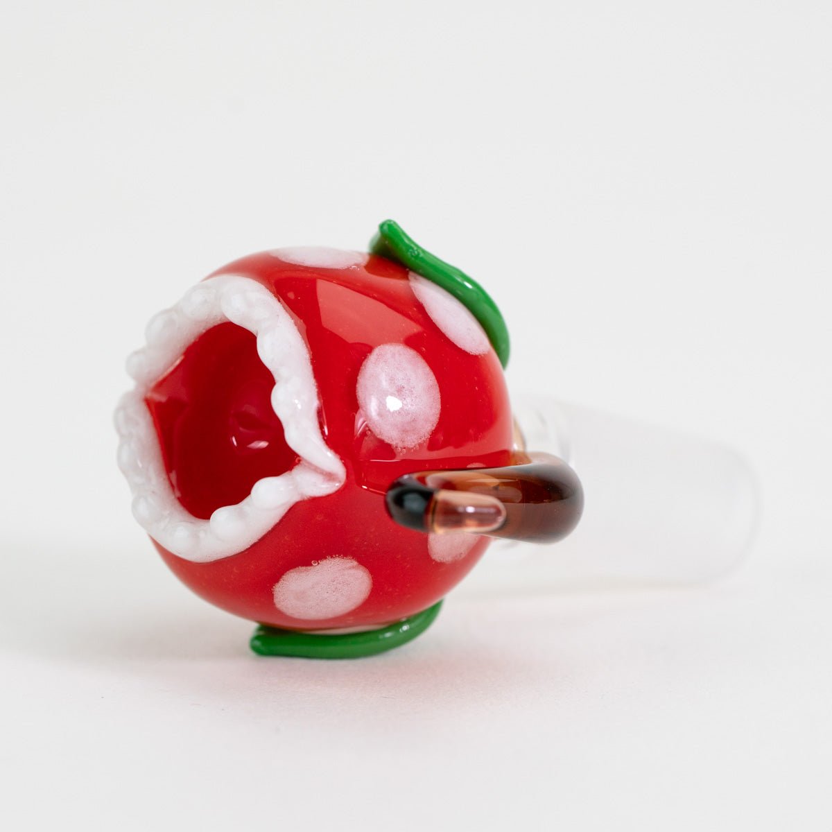 Fire red plant with mouth open bow piece