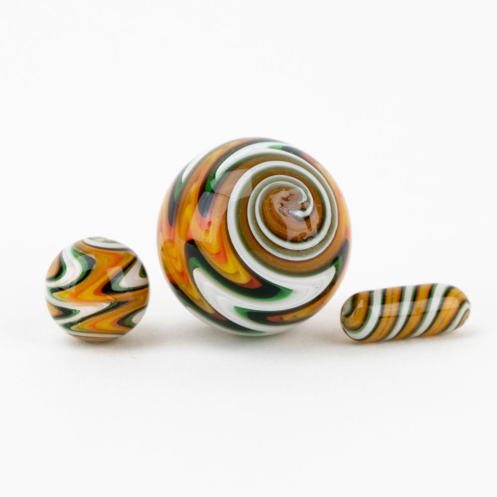 Glass House Groovy Grove Marble Pillar Set - Empire Smokes