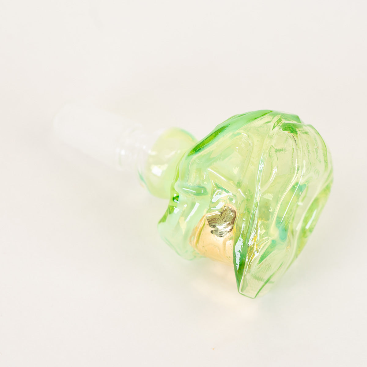Green Halo glass bowl piece with sci-fi inspired styling