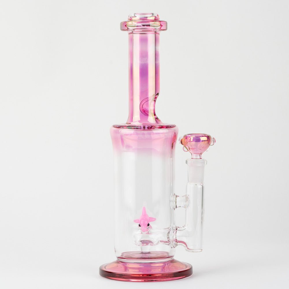 Home Blown Glass Dolphin Fumed Water Pipe - Empire Smokes