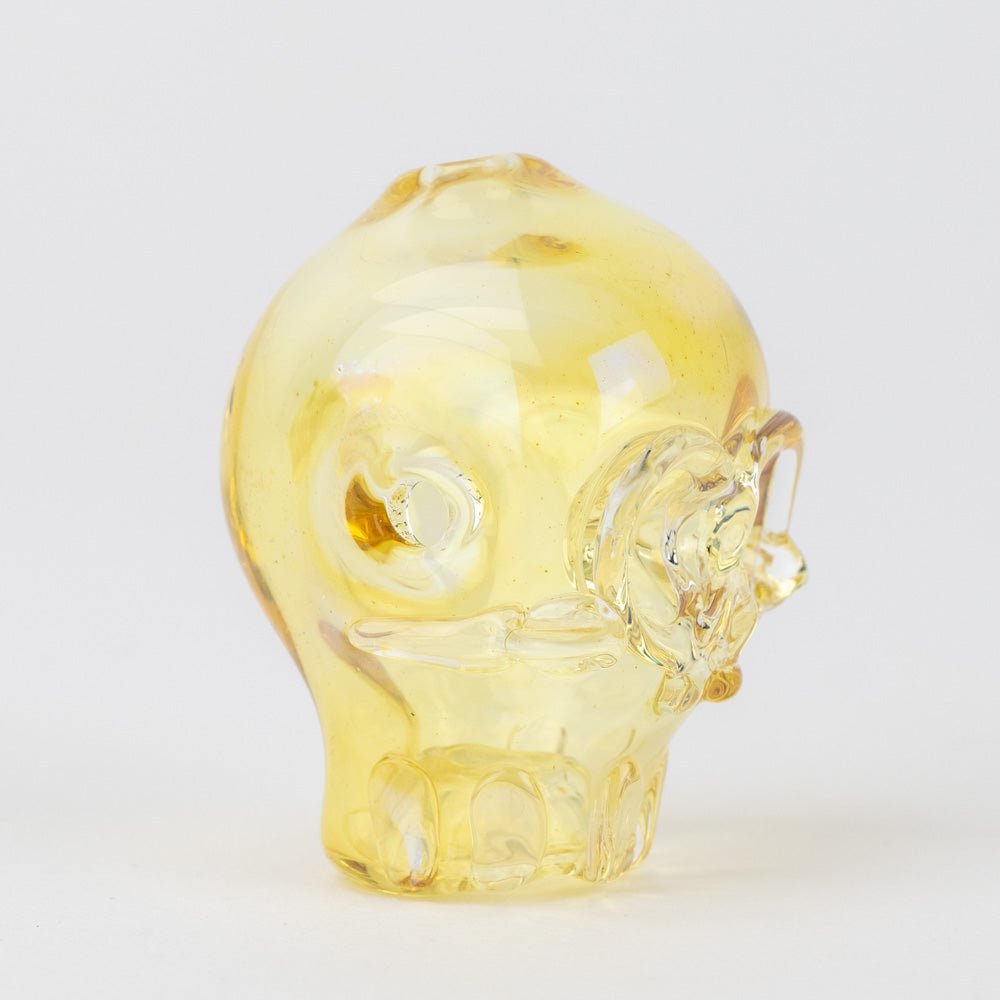 Home Blown Glass Fume Skull Joint Holder - Empire Smokes
