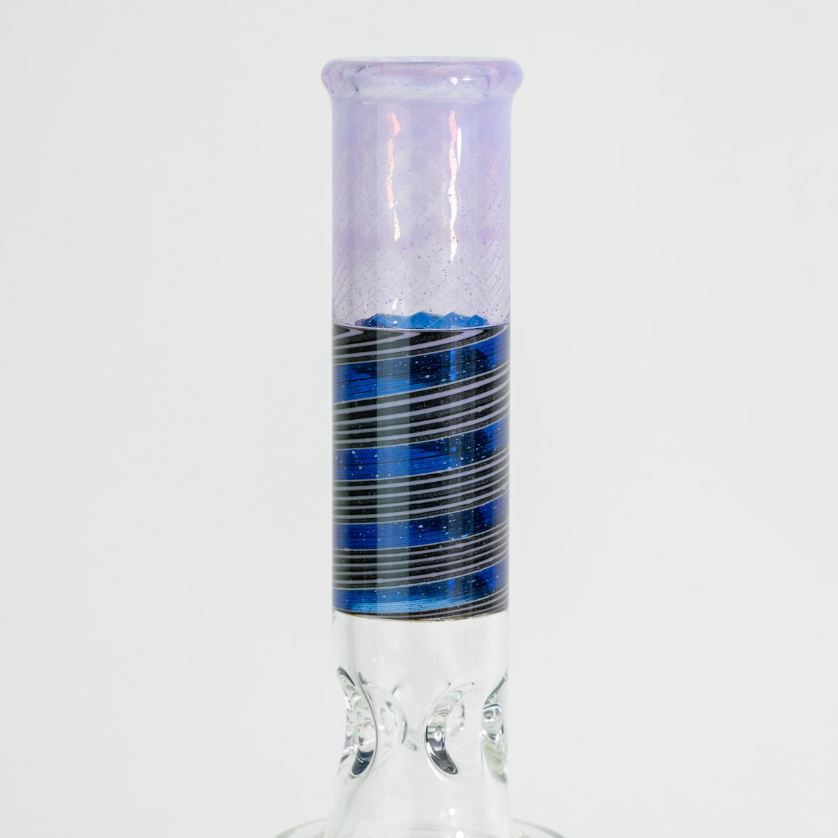 Profile view of handcrafted Pink Slyme straight tube