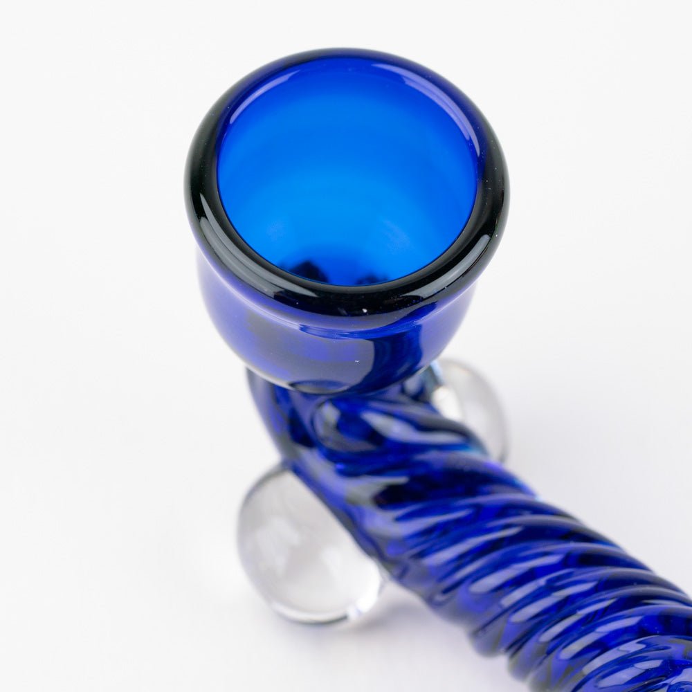 Home Blown Glass Sherbat Dry Pipe - Blue - Empire Smokes
