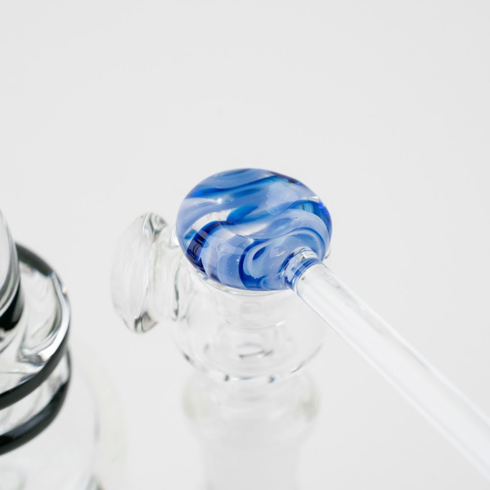 Home Blown Glass Swizzle Stick Hot Wand - Blue Dream - Empire Smokes