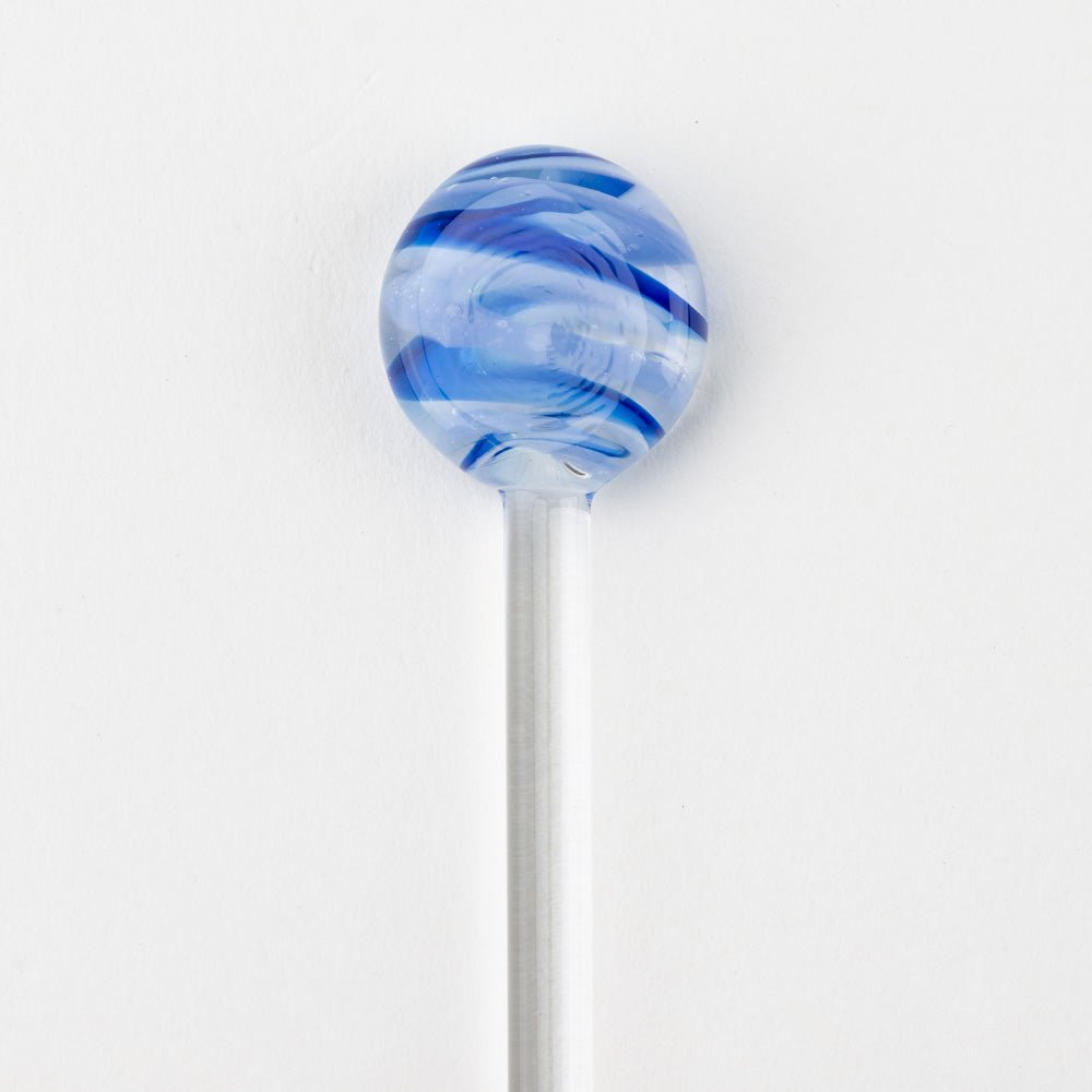 Home Blown Glass Swizzle Stick Hot Wand - Blue Dream - Empire Smokes