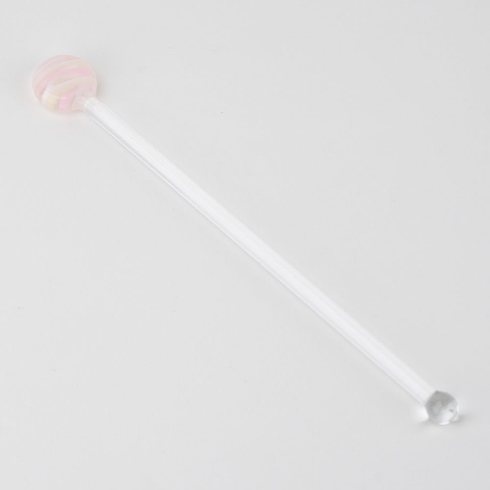 Home Blown Glass Swizzle Stick Hot Wand - Guava Gas - Empire Smokes