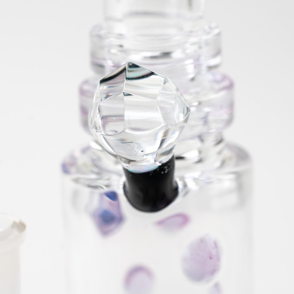 Hubbard Glass Amethyst Opal Wig Wag Water Pipe - Empire Smokes