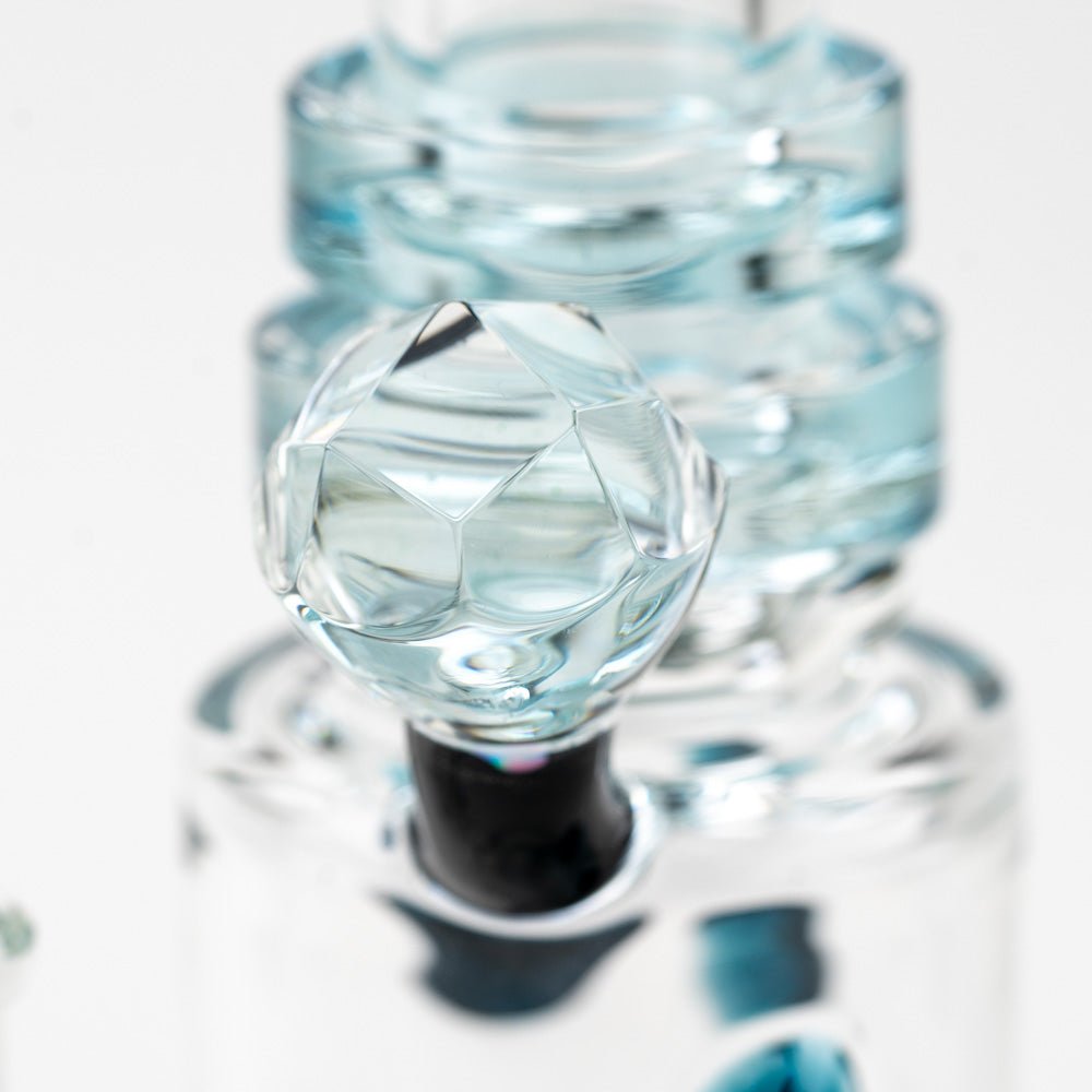 Hubbard Glass Indicolite Opal Wig Wag Water Pipe - Empire Smokes