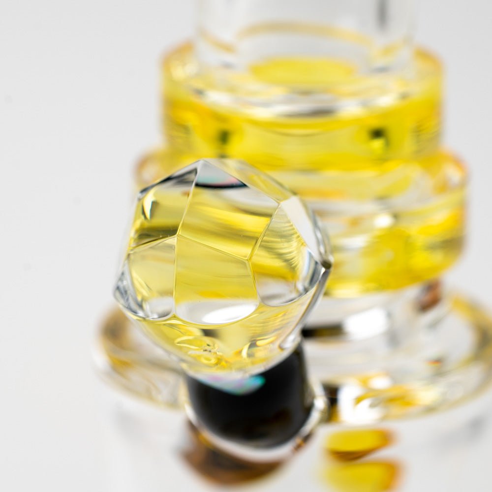 Hubbard Glass Topaz Opal Wig Wag Water Pipe - Empire Smokes