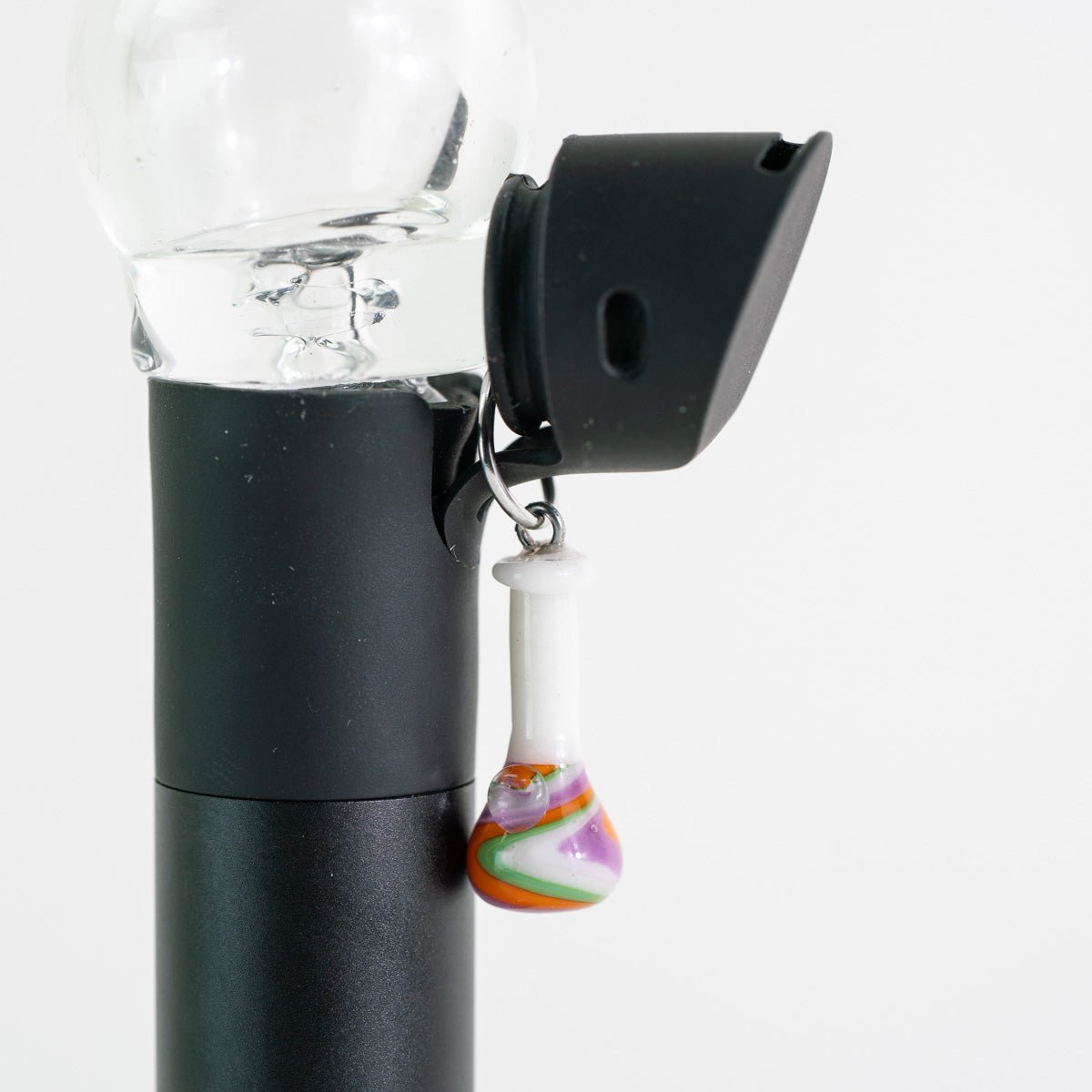 Groovy beaker bong glass Puffco charm with a colorful mini design