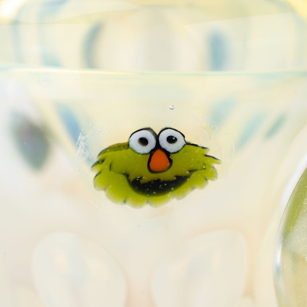 Green Sesame Fume Bowl Piece Nes Glass silver fume milli