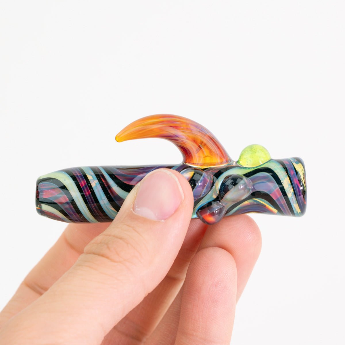 Oracles Chamber chillum one of one hand blown glass by Home Blown Glass