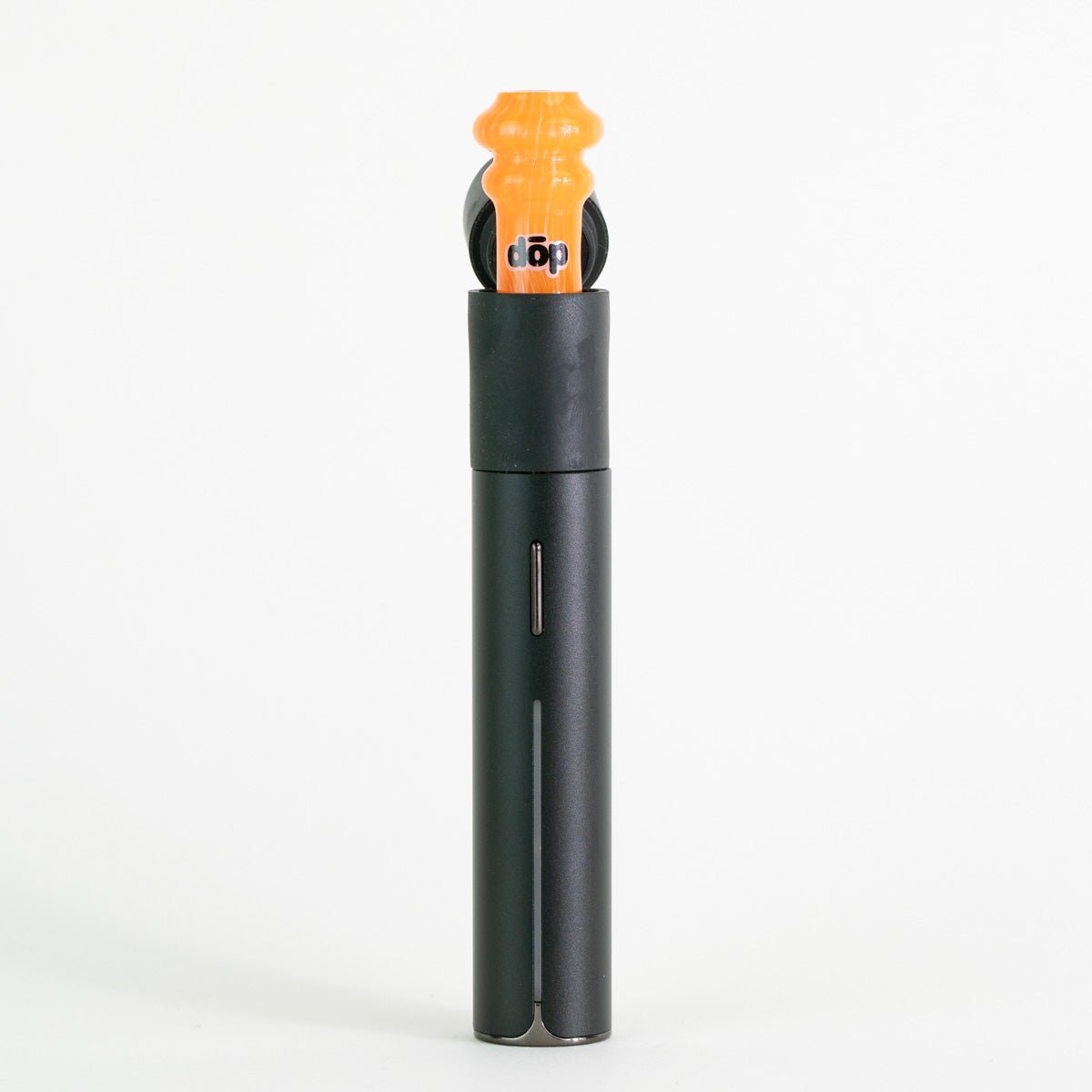 Side profile view of orange plume honeycomb pivot piece