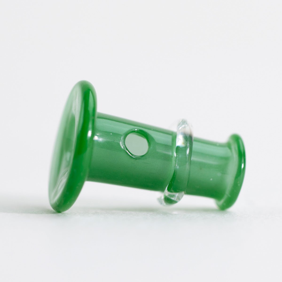 Puffco New Peak joystick cap in solid green glass