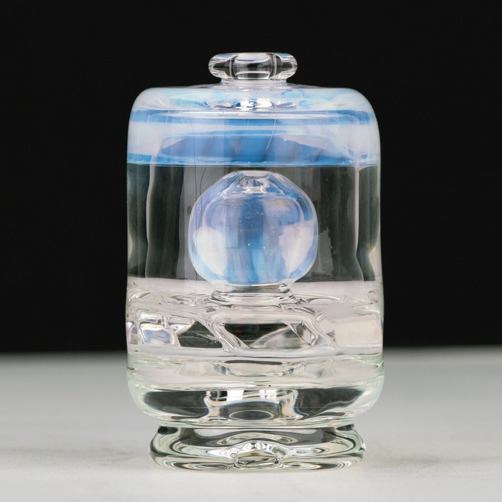 Ghost dry attachment for Puffco Peak Pro with a clean clear glass design