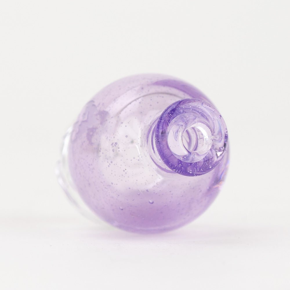 Closeup of the Pink Slyme glass mouthpiece for Puffco Pivot