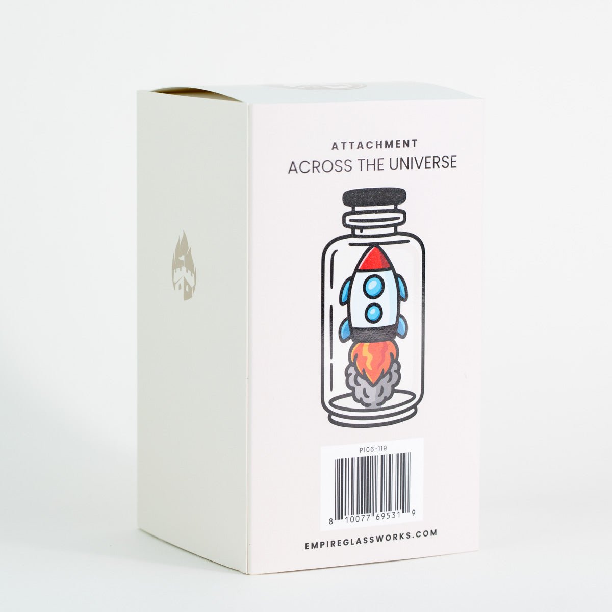 Box for the space ship themed glass attachment for the Puffco Peak Pro